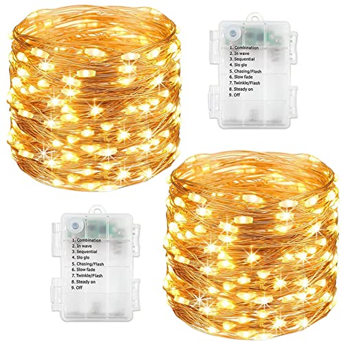 LED Lichterkette Draht aus Kupferdraht,100 LED Lichterkette 10m 8 Modi Fernbedienung,LED Kupferdraht Lichterkette,lichterkette innen batterie timer,Bunt Weihnachten Lichterkette… von Sunshine smile