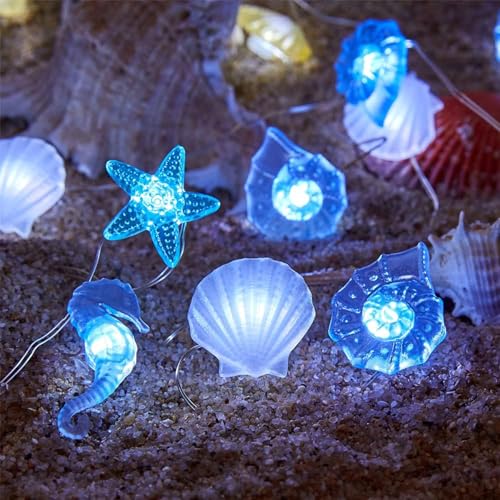 Lichterkette Meerestiere,2M 20LED Lichterkette Kinderzimmer Meerestiere,Lichterkette Lnnen,Lichterkette Fenster Innen,Aussenlichterkette Batterie,Lichterketten Vorhang,Outdoor Christmas Decorations von Sunshine smile