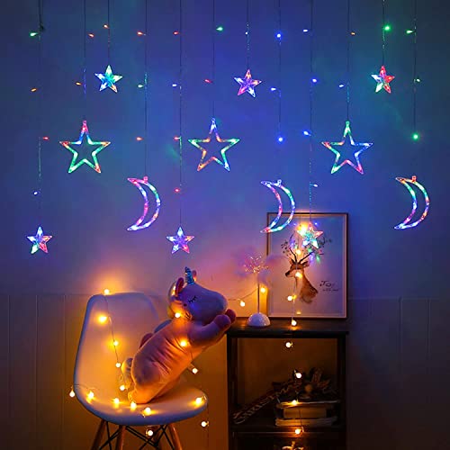 Lichtervorhang Fenster led,Lichtervorhang Lichter Weihnachtsbeleuchtung,LED Lichterkette,Lichtervorhang Fenster Sterne,LED Sterne Lichterkette,LED Lichtervorhang Lichterkette,Lichterkette von Sunshine smile