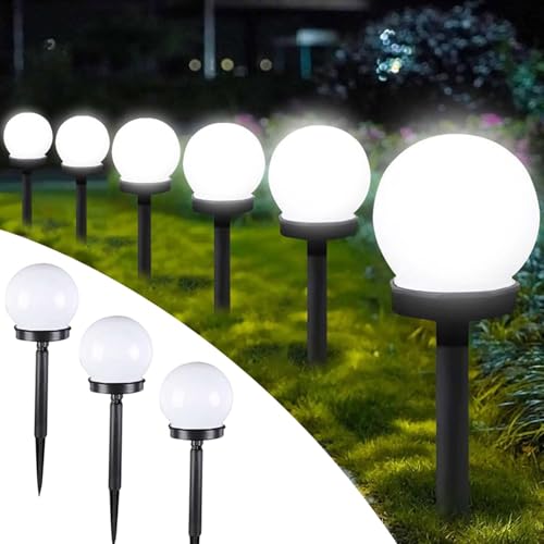 Solar Gartenleuchte,3 Stück Wasserdichte Solarlampen für Garten,Kugelleuchte,LED Kugel mit Erdspieß,Gartenleuchte mit Kugellampe,LED Solarleuchten für Garten,Gartenbeleuchtung,Außenbeleuchtung Garten von Sunshine smile