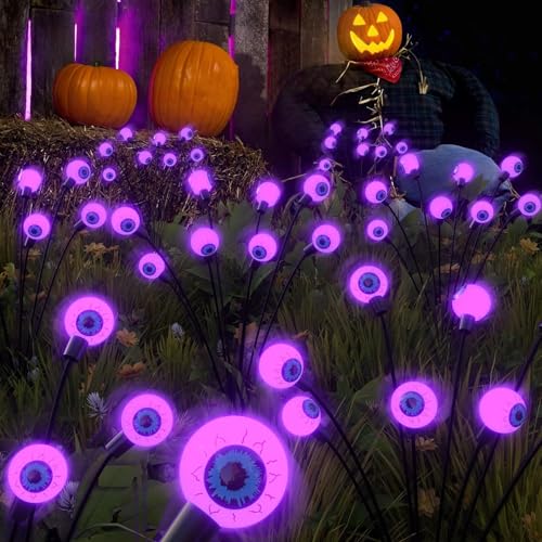 Solarlampen Halloween Deko Outdoor Garten,LED Augapfel Halloween,Wasserdicht Halloween Dekoration Leuchtend,Lichterkette Gartenbeleuchtung,Solarlampen für Außen Garten,LED Lichter Solar Gartenlichter von Sunshine smile