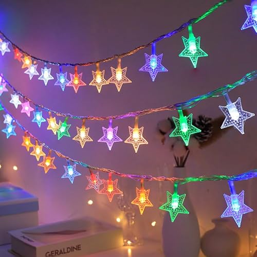 Sunshine smile 6 Meter 40LED Weihnachten Lichterketten, Solar Lichter,Solar Gartenleuchten,Fairy Duschlicht,LED Außen SolarLaterne,Lichterkette Außen,Garten Lichter Dekoration von Sunshine smile