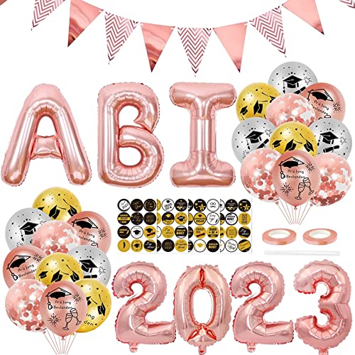 ABI Deko,ABI luftballon 2023,Abschluss Deko,Abitur Bachelor Deko,Abschlussfeier Party Dekoration Set mit Banner von Sunshine smile