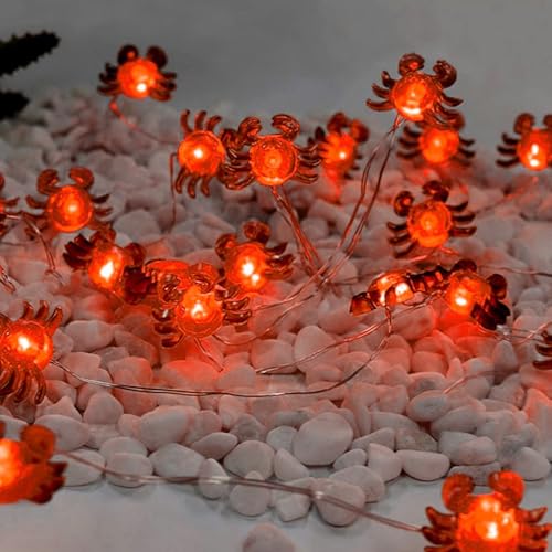 Sunshine smile Krabbe Lichterkette,2M 20LED Krabbe Lichterkette,Lichterkette Innen,Lichterkette Fenster Innen,Aussenlichterkette Batterie,Lichterketten Vorhang,Outdoor Christmas Decorations von Sunshine smile