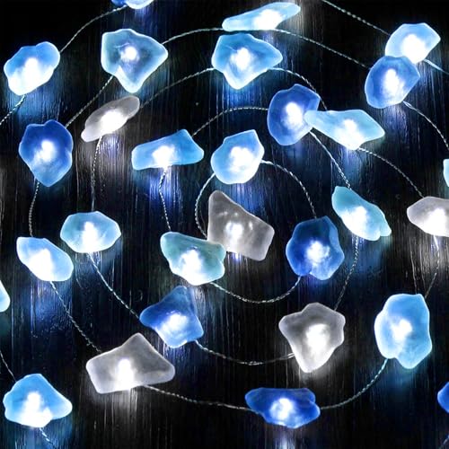 Sunshine smile Lichterkette Meerestiere,2M 20LED Lichterkette Steine,Lichterkette Kinderzimmer,Leuchtende Steine Lichterkette,Lichterkette Innen Kinderzimmer,Lichterkette Meer von Sunshine smile