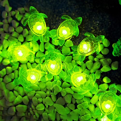 Sunshine smile Lichterkette Meerestiere,2M 20LED Schildkröte Lichterkette,Lichterkette Kinderzimmer,Lichterkette Kinderzimmer Junge,Lichterkette Batterie Meer,Lichterkette Fenster Innen von Sunshine smile