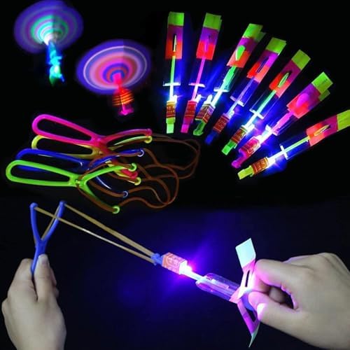 Sunshine smile Propeller Spielzeug Kinder,15 Pcs Leucht Schleuder,Leucht Schleuder,LED Propeller Spielzeug,Leucht Propeller,LED Schleuder,LED Flieger für Kinder,Schleuder LED,Schleuder Rakete von Sunshine smile