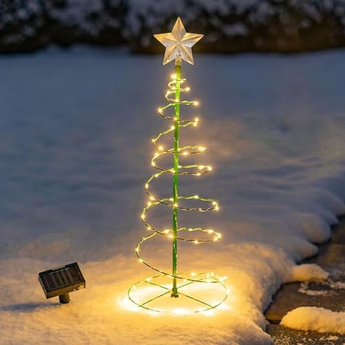 Weihnachtsbaum Beleuchtung Aussen Solar,Weihnachtsdeko Aussen Solar,Weinachtsbeleuchtung LED Draußen,Solar Lichterkette Aussen,Wasserdichte Solar Lichterketten,Solarlichterkette Weihnachten Deko von Sunshine smile