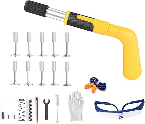 Nail Tool Nagelpistole Nail Gun,Nagelpistole mit 20 Runden Nägeln,Nietwerkzeug Betonwand NagelschussgeräT Nagelpistole für Zementwand, Haushalt Holzbearbeitung (Nagelpistole mit 10 Stück Nägeln) von Sunswendi