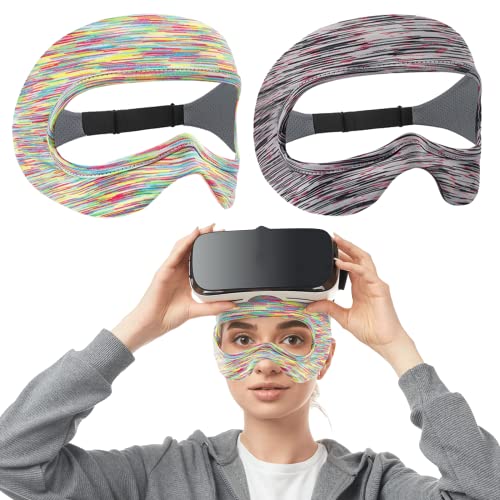 2 Stück VR-Augenmaske Abdeckung Kompatibel mit VR-Brillen,Elastisches Atmungsaktives Schweißband Waschbare,Verstellbare HMD-Polsterung Zubehör für VR-Workouts Virtual-Reality-Headsets Oculus Quest 2 von Sunwuun