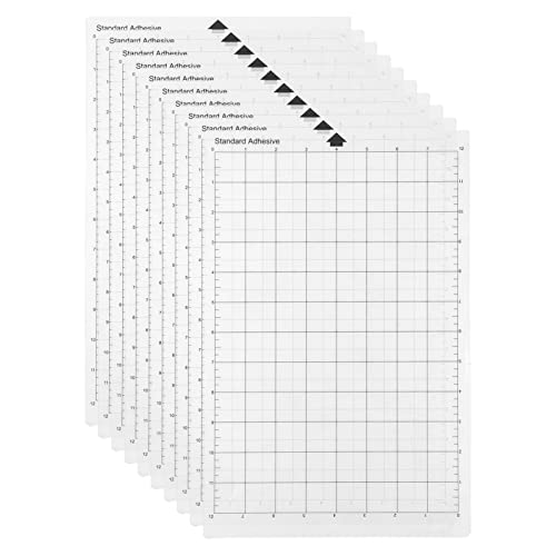 Sunydog 10PCS Cutting Mat for Silhouette Portrait,Ersatz-Schneidematte transparente selbstklebende Matte mit Messgitter 8 x 12-Zoll für Silhouette Cameo Explore Plotter-Maschine von Sunydog