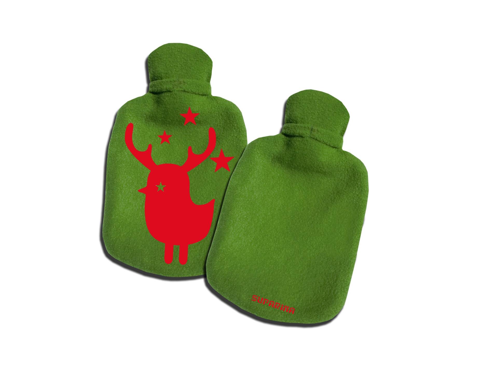 Personalisierbare Wärmflasche Weihnachten Hirsch Vogel Und Weitere Motive von SupaRina