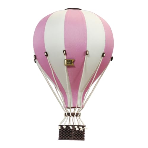 Super Balloon – Heißluftballon Deko – Ø 20 cm – Handgefertigt in Polen – Perfektes Geschenk – Beige-Rosa von Super Balloon