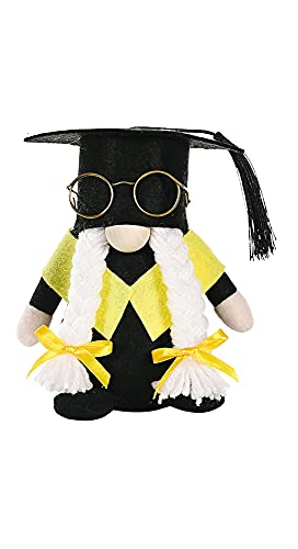Super Idee Abschluss Wichtel Gesichtslose Puppen mit Brille Doktorhut und Diplom Glückwunsch süße Geschenkidee zum Uni Abschluss Abitur Bachelor Master (weiblich) von Super Idee