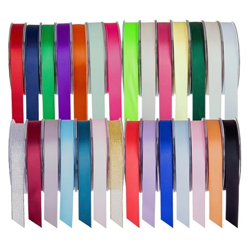 SR SUPER RIBBONS®™ Satinbänder, Geschenkverpackung, Party-Dekoration, Hochzeitsauto, Weihnachten, Luftballons, Haare, Kuchen, Geschenke, Hochzeitsstrauß (Babyrosa, 15 mm x 20 m) von Super Ribbons