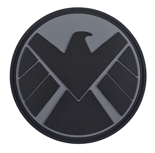 Avengers SHIELD Black Widow S.H.I.E.L.D 3D PVC Patch zum Aufnähen. Größe 75 mm im Durchmesser. von Super6props