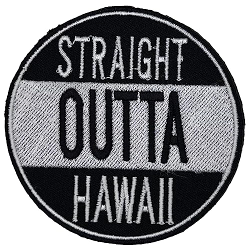 Besticktes Abzeichen zum Aufbügeln, Motiv: Hawaii Straight Outta US State Represent von SuperSenter