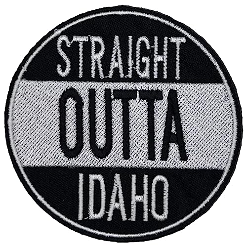 Besticktes Abzeichen zum Aufbügeln, Motiv: Idaho Straight Outta US State Represent von SuperSenter