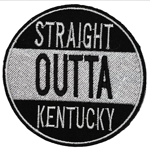 Besticktes Abzeichen zum Aufbügeln, Motiv: Kentucky Straight Outta US State Represent von SuperSenter