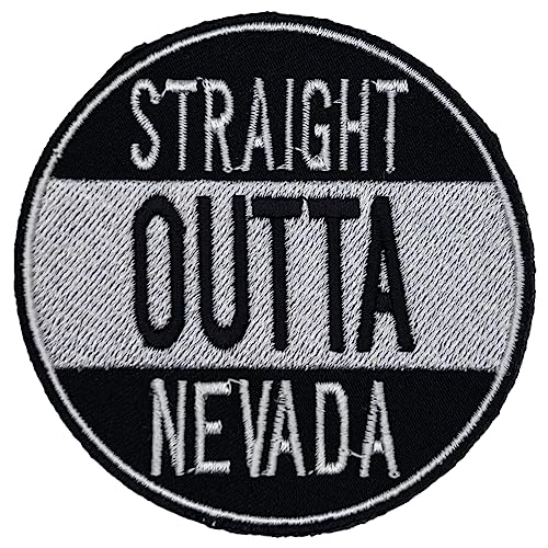 Besticktes Abzeichen zum Aufbügeln, Motiv: Nevada Straight Outta US State Represent von SuperSenter