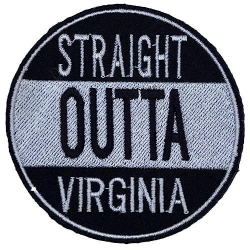 Besticktes Abzeichen zum Aufbügeln, Motiv: Virginia Straight Outta US State Represent von SuperSenter