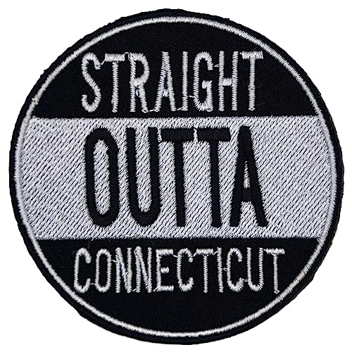 Connecticut Straight Outta US State Represent – besticktes Abzeichen zum Aufbügeln auf Stoff von SuperSenter