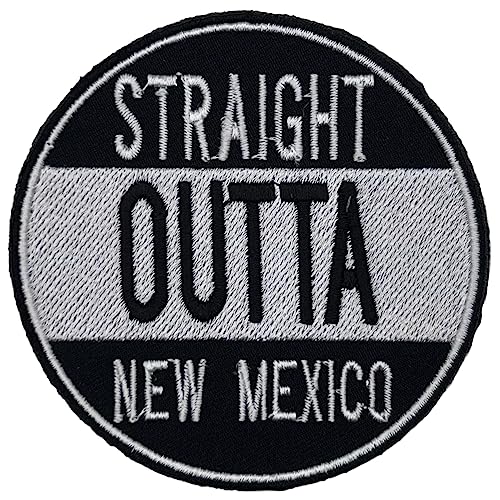 Gesticktes Abzeichen zum Aufbügeln, Motiv: New Mexico Straight Outta US State Represent von SuperSenter