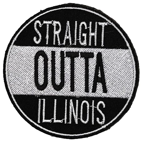 Illinois Straight Outta US State Represent – besticktes Abzeichen zum Aufbügeln auf Stoff von SuperSenter