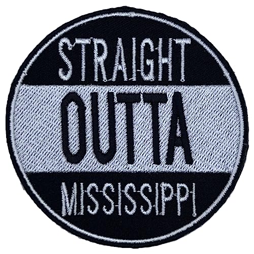 Mississippi Straight Outta US State Represent – besticktes Abzeichen zum Aufbügeln auf Stoff von SuperSenter