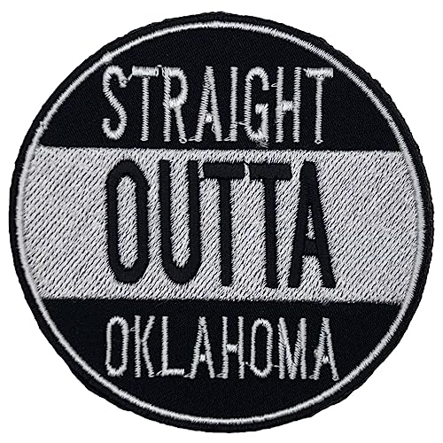 Oklahoma Straight Outta US State Represent – besticktes Abzeichen zum Aufbügeln auf Stoff von SuperSenter