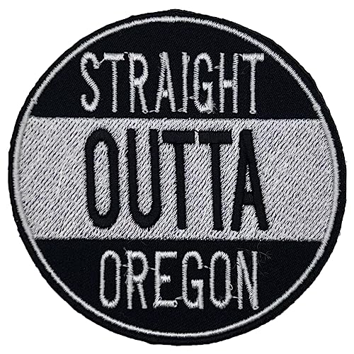 Oregon Straight Outta US State Represent – besticktes Abzeichen zum Aufbügeln auf Stoff von SuperSenter