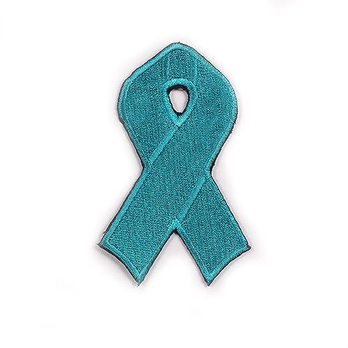 Ovarian – All Cancer Ribbons + Cancer Survivor Ribbon Collection – besticktes Abzeichen zum Aufbügeln auf Stoff von SuperSenter