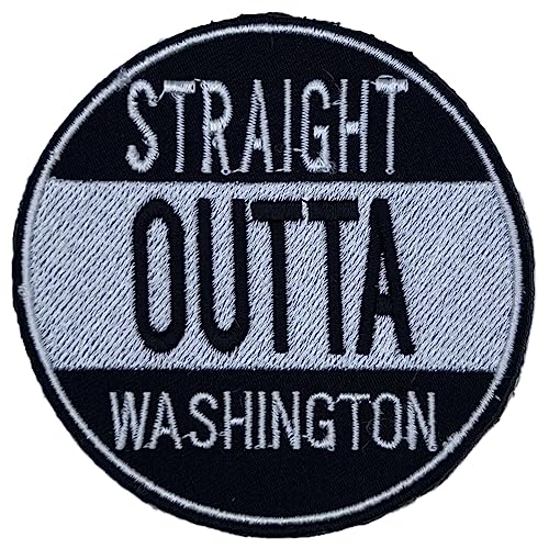 Washington Straight Outta US State Represent – besticktes Abzeichen zum Aufbügeln auf Transferstoff von SuperSenter