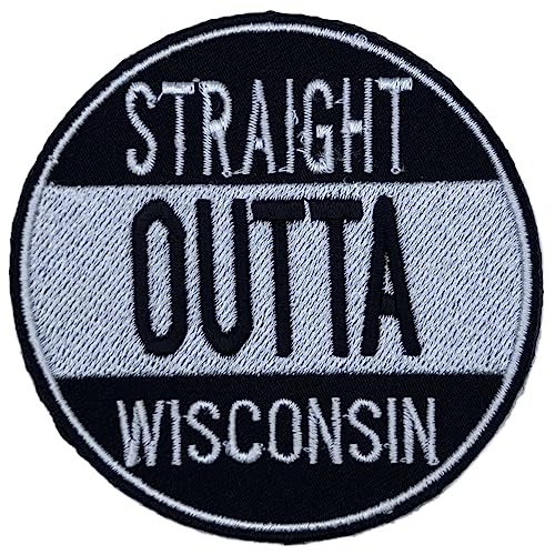 Wisconsin Straight Outta US State Represent – besticktes Abzeichen zum Aufbügeln auf Stoff von SuperSenter