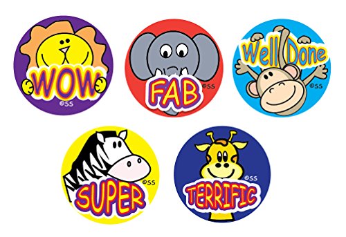 Sticker Solutions Aufkleber mit Motiv Cartoon-Tiere, Aufkleber zur Belohnung (180 Stück) von SuperStickers