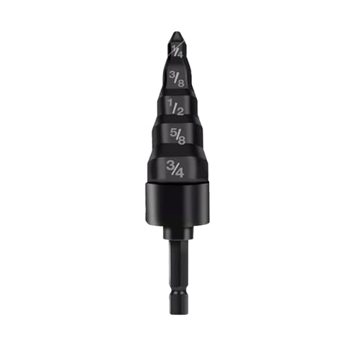 5 in 1 Swaging Tool Drill Bit, Swage Tube Expander Klimaanlage Kupfer Rohr Expander - Inklusive 1/4, 3/8, 1/2, 5/8, 3/4 Bits von Supertool