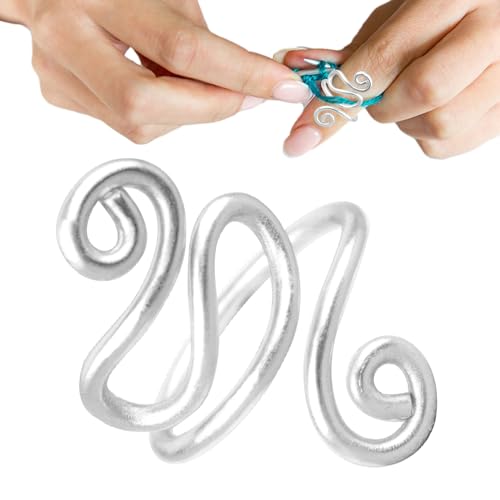 Lefties & Righties Yarn Tension Control Ring | Handmade Yarn Tension Ring For Crochet,Companion Ring Yarn Regulator,ZigZag Wire Wrapped Knitting or Crochet Tool,Adjustable Knitting Crochet Loop von Suphyee