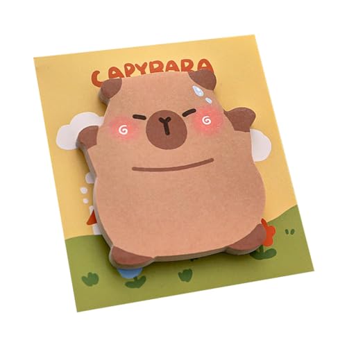 Suphyee Capybara-Haftnotizen,Cartoon-Capybara-Haftnotizblöcke | Haftnotizen und Notizblöcke für schnelle Erinnerungen,Notizblöcke und Notizseiten, vielseitig einsetzbar für Heimbüros, Schule von Suphyee