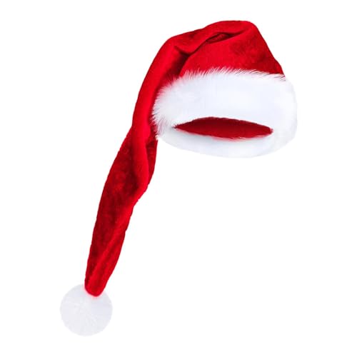 Suphyee Extra große Weihnachtsmütze,Große Weihnachtsmütze - Weiche Weihnachtsplüschmützen | Cosplay-Kostüm, Unisex-Hut für Erwachsene für Weihnachten, Neujahr, Partys und Feiern von Suphyee