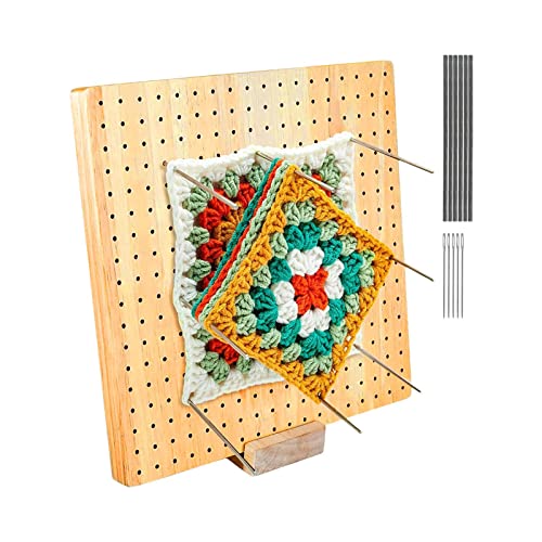 Suphyee Strickbrett aus Holz | Handgefertigte Granny Squares Sperrtafel - Weben liefert Geschenke für Mütter und Großmütter, die Liebhaber des Strickens von Suphyee