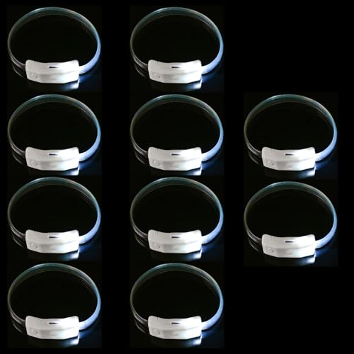 Supoion LED-Armbänder für Partys, bunte Armbänder, blinkend, leuchtend, Zubehör für Kinder, 10 Stück von Supoion