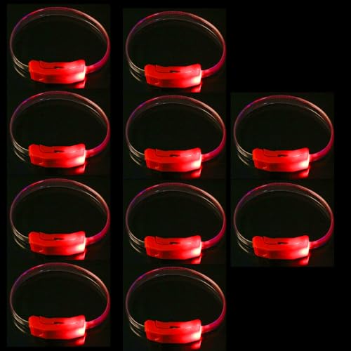 Supoion LED-Armbänder für Partys, bunte Armbänder, blinkend, leuchtend, Zubehör für Kinder, 10 Stück von Supoion