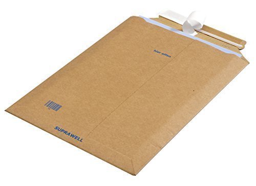 100 St Suprawell SW70 DIN A3 Versandtaschen 330x490 mm bis 25 mm Füllhöhe aus feiner Wellpappe von Suprawell