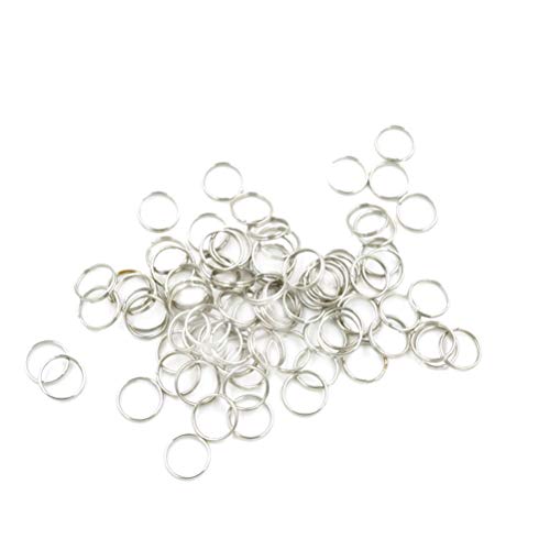 100st Schlüsselringe Aus Edelstahl Sprungringe Verbindungsringe Mini-ringverbinder Lure-tackle-anschluss Schmuck Ringe Schlüsselanhänger Aus Metall Klein Rostfreier Stahl Spaltring von Supvox