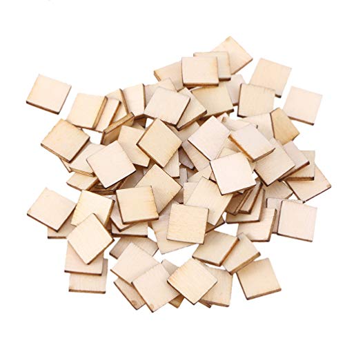 300 Stk Unvollendete Holzstücke Rustikale Holzplatten Holzscheibe Selber Machen Rechteck Holzspäne Mini Holzplättchen Leere Holzschilder Leere Holzfliesen Hölzern Plakette von Supvox