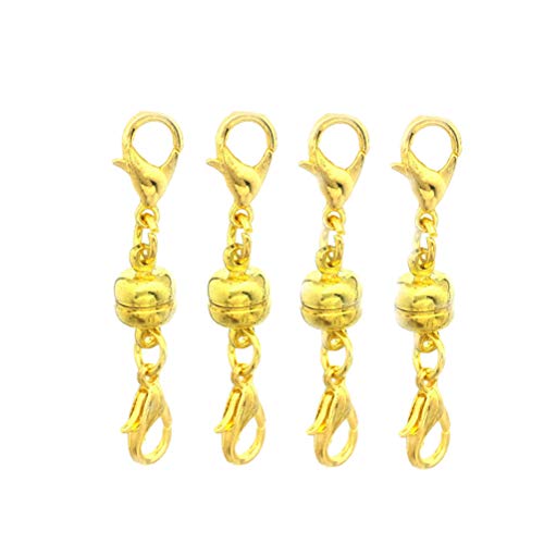 SUPVOX Magnetverschluss Schmuck Magnet Kettenverschluss Powerclip Stecker für Ketten Schmuckherstellung 12x7mm 4 Stück (Golden) von Supvox