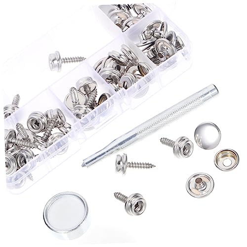 Supvox 15mm Snap Kit 20 Sets Edelstahl Druckknöpfe Für Kleidung Und öbel Inklusive 2 Montagewerkzeuge Und 1 Ideal Für Nähzubehör Und Bastelprojekte von Supvox