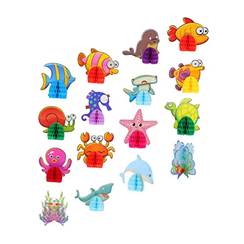 Supvox 16 Stück Teiliges Meerestier Honigwaben Dekorationsset Einzigartige Tischdekoration für Partys Kinderfreundliches Design Einfach Aufzubauen Lagern für Feste und Supvox 16 Stück Teiliges Meerestier Honigwaben Dekorationsset Einzigartige Tischdekoration für Partys Kinderfreundliches Design Einfach Aufzubauen Lagern für Feste und von Supvox