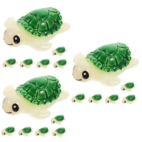 Supvox 18 STK Mini-Schildkröten-Modell winzige Figuren Terrarium dekor Tier Delfinspielzeug Schildkröte Spielzeug Desktop-Schildkrötenfigur Esstisch Meeresschildkröte kleines Handwerk von Supvox