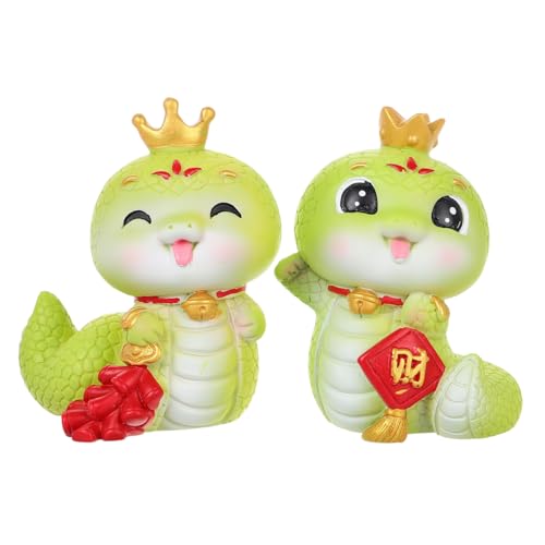 Supvox 2 Stück Kronenschlangen Ornament Mini Dekorationen 2025 Chinesisches Tierkreiszeichen Schlangenjahr Tischdekoration Feng Shui Schlangen Ornament Kopfschüttelnde Supvox 2 Stück Kronenschlangen Ornament Mini Dekorationen 2025 Chinesisches Tierkreiszeichen Schlangenjahr Tischdekoration Feng Shui Schlangen Ornament Kopfschüttelnde von Supvox